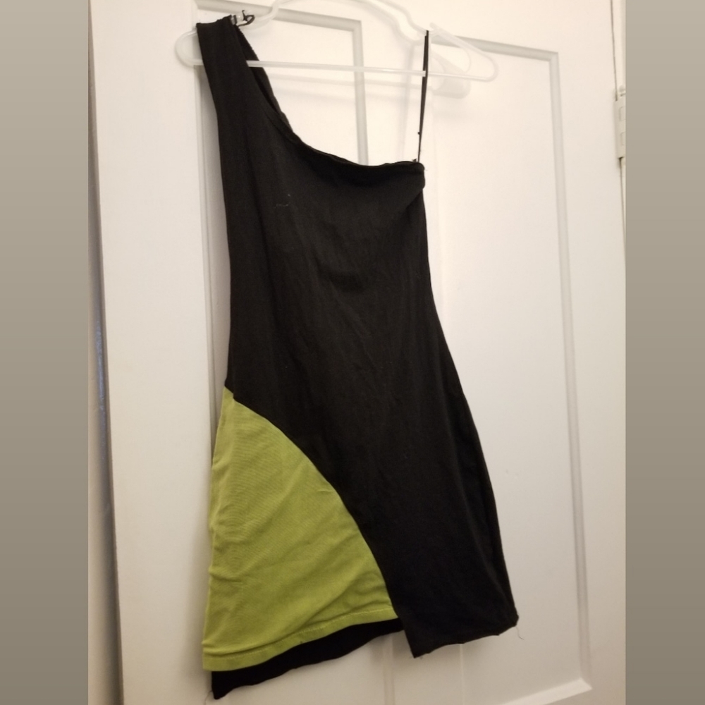 Kat Von D Clothing mini 1 shoulder colorblock dres